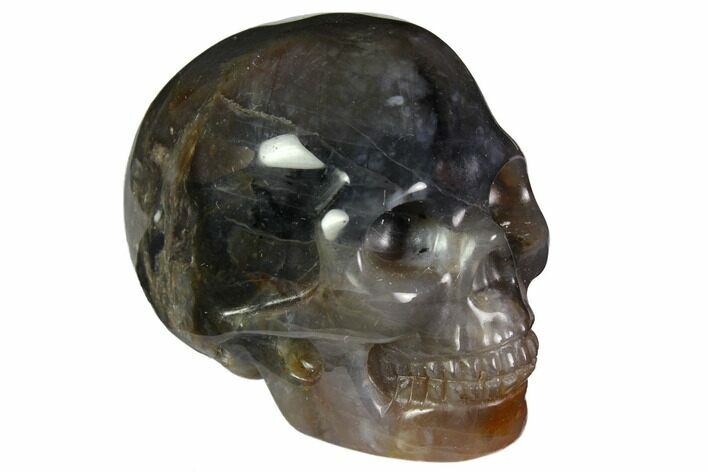Realistic, Polished Agate Skull #116844